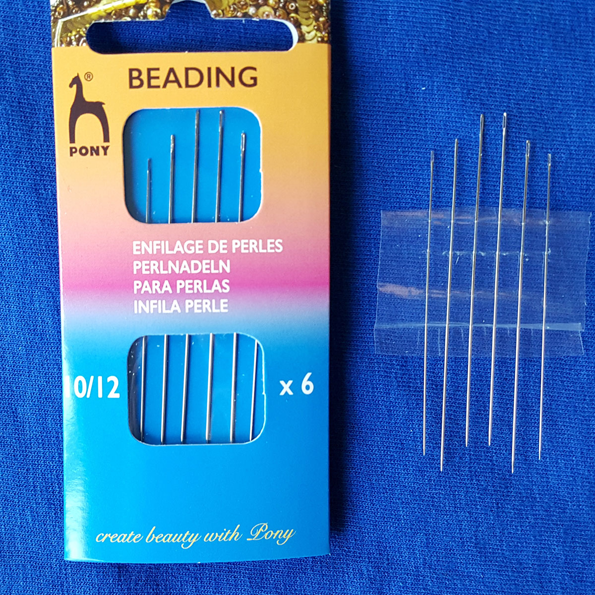 Pony Colour Coded Eye Beading Sewing Needles per pack of 6 P07880-M 