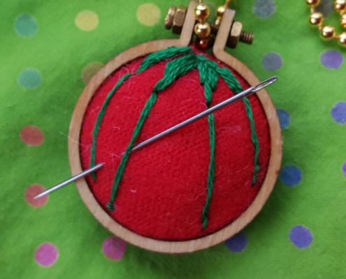 1" mini hoop with a Spiral Eye Needle