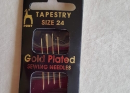 Gold Cross stitch needles