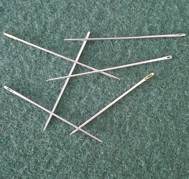 20 Pieces Sharp Point Needles Sewing Needles with Length 2.63 inch Diameter 1mm Easy to Thread Prime Needles with Large Eyes 